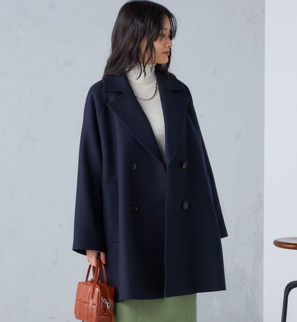 SHIPS for women「SUPER170 メルトン テントライン ミディ コート ◇」|その他|