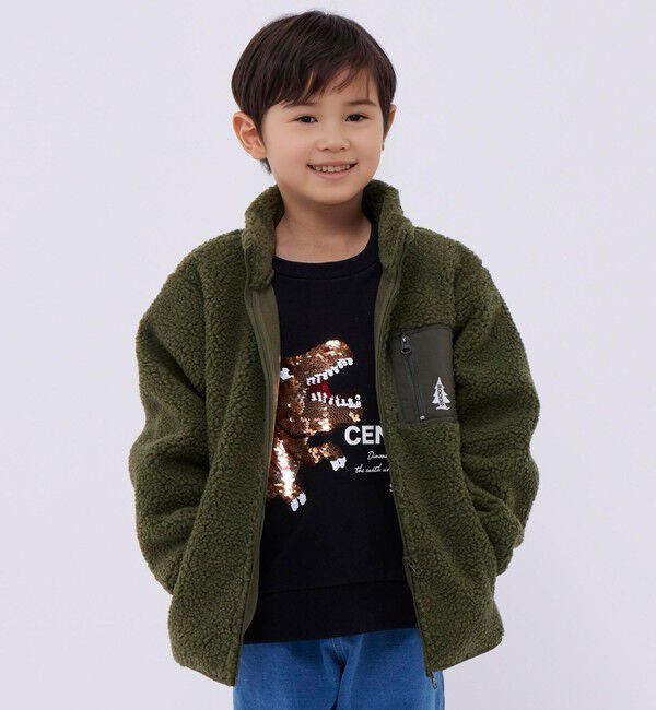 SHIPS Colors 「【SHIPS Colors別注】WOODS:スタンド ボア ブルゾン（80cm~130cm）」|その他|