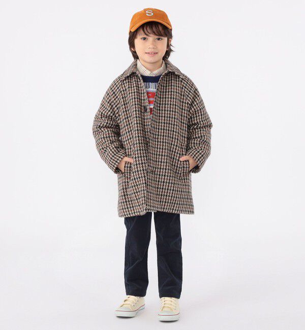 SHIPS KIDS「SHIPS KIDS:100～130cm / ガンクラブチェック ステンカラー コート」|ステンカラーコート|