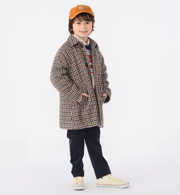 SHIPS KIDS「SHIPS KIDS:100～130cm / ガンクラブチェック ステンカラー コート」|ステンカラーコート|