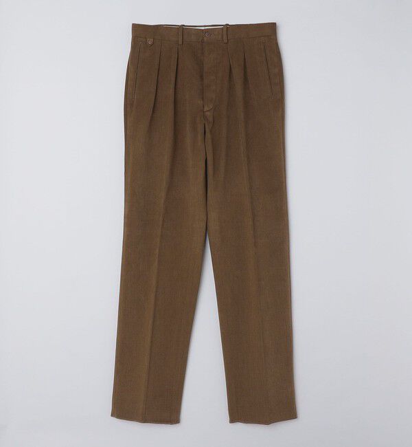 SHIPS「BERNARD ZINS: HUBERT コットン ツープリーツ トラウザーズ」|チノ|ブラウン系