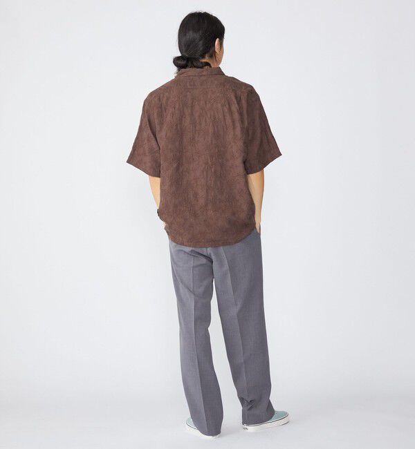 SHIPS「SHIPS: Reflax(R) ダブルクロス ワンタック ワイド パンツ」|チノ|