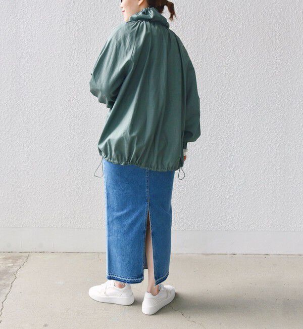 SHIPS for women「* 〈手洗い可能〉リネン レーヨン コーティング スタンド カラー ジップ ブルゾン 24SS ◇」|ブルゾン・スタジャン|