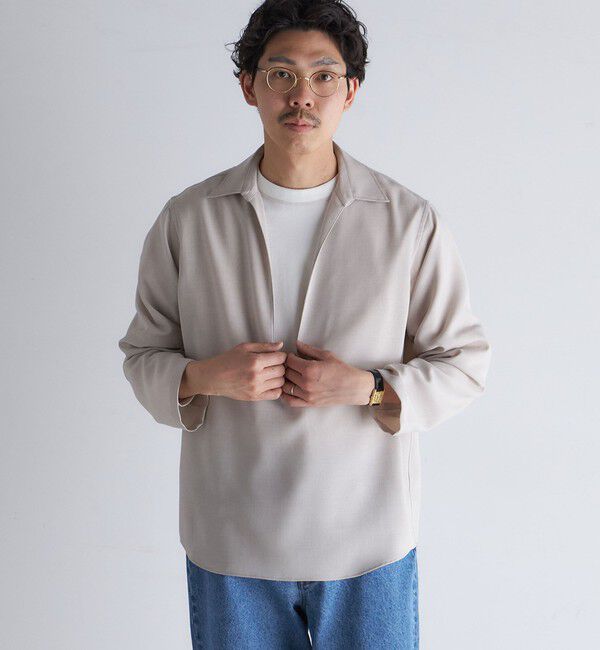 SHIPS「SHIPS: ドライタッチ スキッパー シャツ プルオーバー」|シャツ・ブラウス|