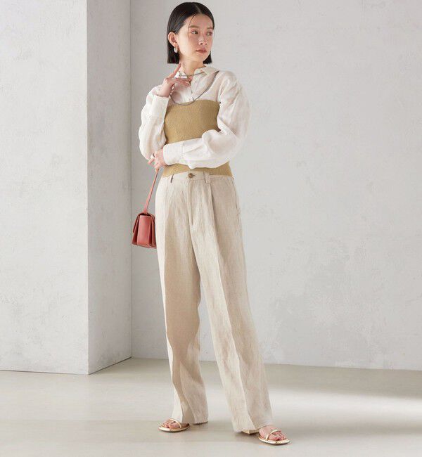 SHIPS for women「〈手洗い可能〉4WAY ブークレ ボタン ニット ビスチェ」|ベスト・ジレ|