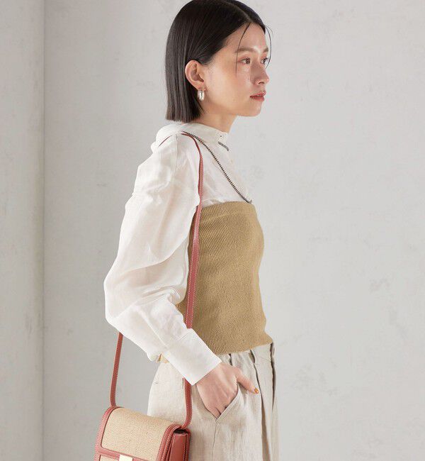 SHIPS for women「〈手洗い可能〉4WAY ブークレ ボタン ニット ビスチェ」|ベスト・ジレ|