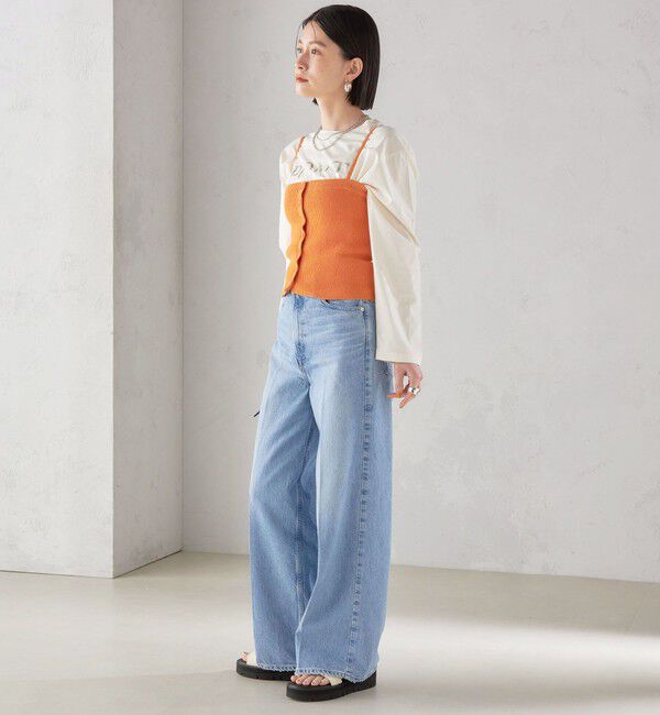 SHIPS for women「〈手洗い可能〉4WAY ブークレ ボタン ニット ビスチェ」|ベスト・ジレ|