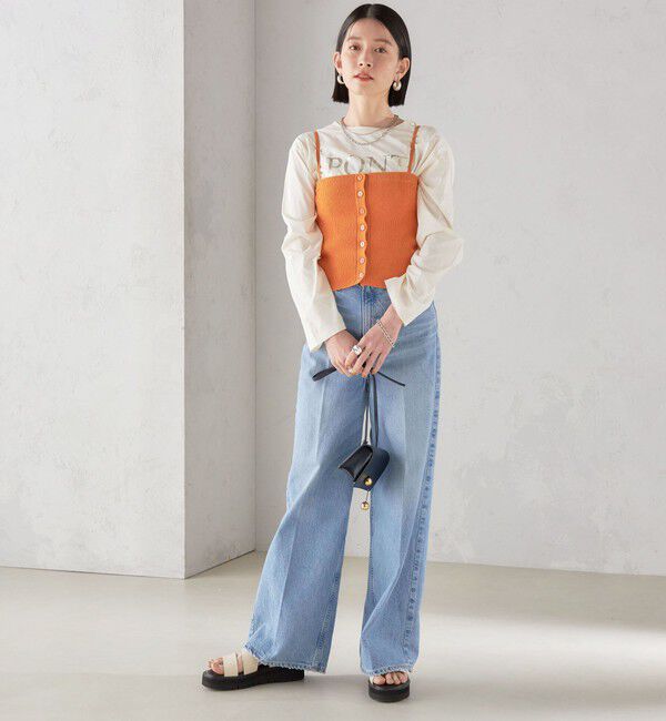 SHIPS for women「〈手洗い可能〉4WAY ブークレ ボタン ニット ビスチェ」|ベスト・ジレ|