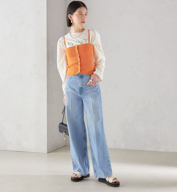 SHIPS for women「〈手洗い可能〉4WAY ブークレ ボタン ニット ビスチェ」|ベスト・ジレ|