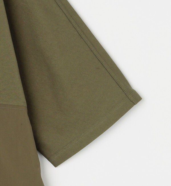 SHIPS any「SHIPS any: コットン / ナイロン コンビ スケアスリーブ スピンドル ワイド Tシャツ◇」|Tシャツ・カットソー|