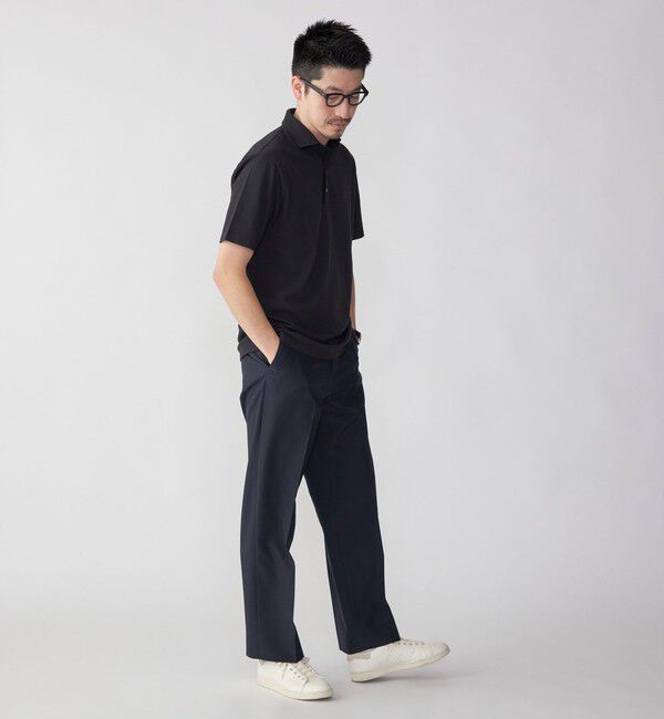 SHIPS「【WEB限定】SHIPS:〈吸水速乾〉ドライピケ ワンポイント ロゴ ワイドカラー ポロシャツ」|ポロシャツ|