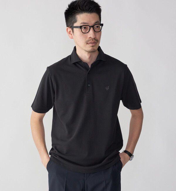 SHIPS「【WEB限定】SHIPS:〈吸水速乾〉ドライピケ ワンポイント ロゴ ワイドカラー ポロシャツ」|ポロシャツ|