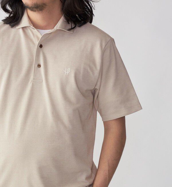 SHIPS「【WEB限定】SHIPS:〈吸水速乾〉ドライピケ ワンポイント ロゴ ワイドカラー ポロシャツ」|ポロシャツ|