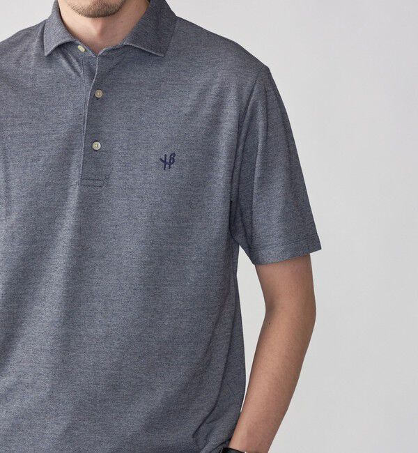 SHIPS「【WEB限定】SHIPS:〈吸水速乾〉ドライピケ ワンポイント ロゴ ワイドカラー ポロシャツ」|ポロシャツ|ロイヤルブルー