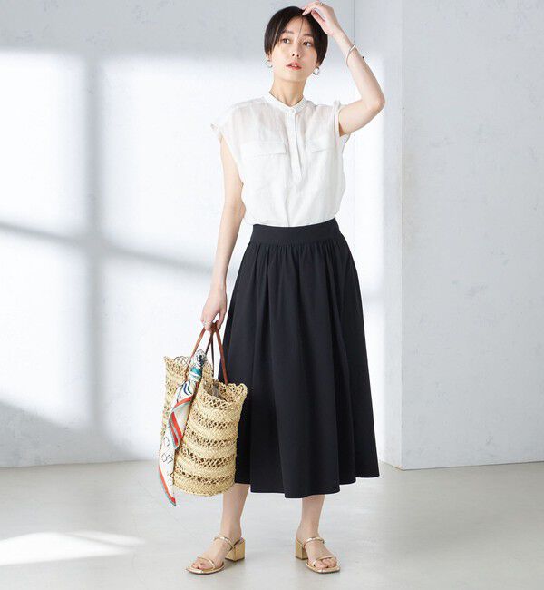 SHIPS for women「〈撥水加工/UVカット/手洗い可能〉ギャザー スカート ◇」|スカート|