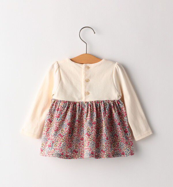SHIPS KIDS「SHIPS KIDS:70～80cm / フラワー 長袖 セット ロンパース」|ロンパース|