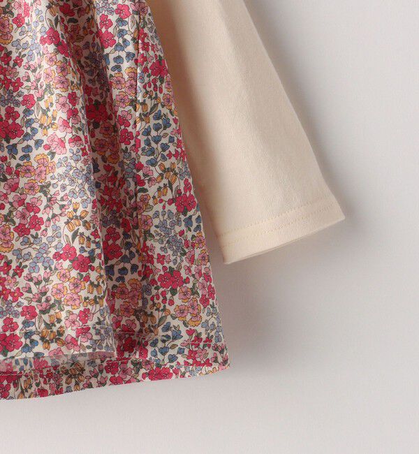 SHIPS KIDS「SHIPS KIDS:70～80cm / フラワー 長袖 セット ロンパース」|ロンパース|