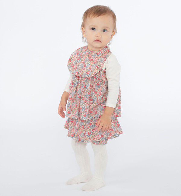 SHIPS KIDS「SHIPS KIDS:70～80cm / フラワー 長袖 セット ロンパース」|ロンパース|