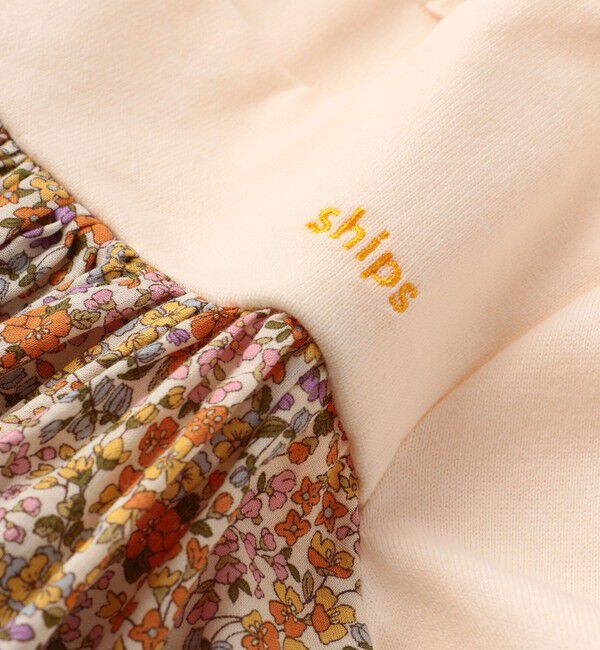 SHIPS KIDS「SHIPS KIDS:70～80cm / フラワー 長袖 セット ロンパース」|ロンパース|