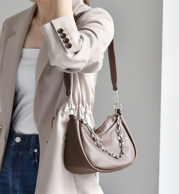 quaranciel「quaranciel: ハーフムーン 3way チェーン ミニ ショルダー バッグ」|ショルダー・メッセンジャー|