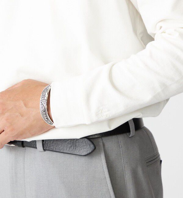 SHIPS「【WEB限定】SHIPS:〈抗菌・防臭〉テレワーク ビズ ワンポイントロゴ クルーネック長袖Tシャツ」|Tシャツ・カットソー|