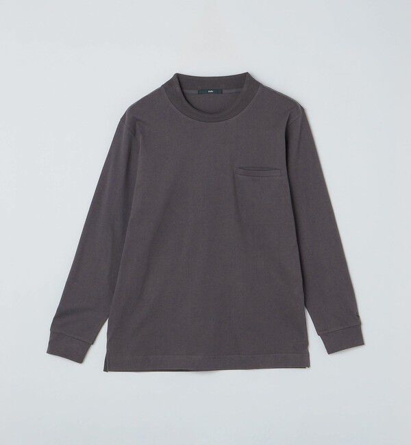 SHIPS「【WEB限定】SHIPS:〈抗菌・防臭〉テレワーク ビズ ワンポイントロゴ クルーネック長袖Tシャツ」|Tシャツ・カットソー|