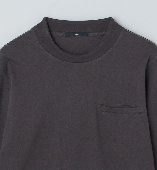 SHIPS「【WEB限定】SHIPS:〈抗菌・防臭〉テレワーク ビズ ワンポイントロゴ クルーネック長袖Tシャツ」|Tシャツ・カットソー|