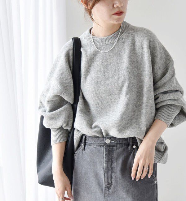 quaranciel「quaranciel:〈手洗い可能〉AQUA カシミヤ ミックス ドルマン ニット」|ニット・セーター|