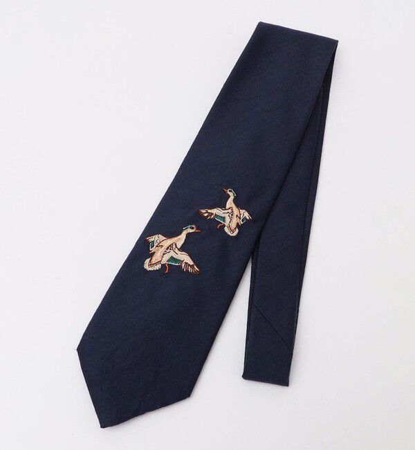 SHIPS「【SHIPS別注】Stefano Cau: エンブロイダリー アニマル ネクタイ」|ネクタイ・蝶ネクタイ|ネイビー