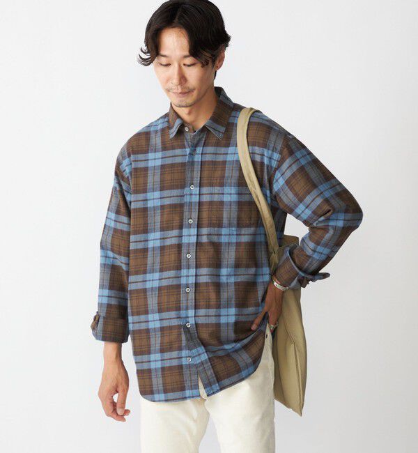 SHIPS「SHIPS: コットンビエラ チェック レギュラーカラー シャツ」|シャツ・ブラウス|