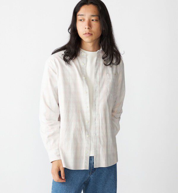 SHIPS「SHIPS: コットンビエラ チェック レギュラーカラー シャツ」|シャツ・ブラウス|ピンク