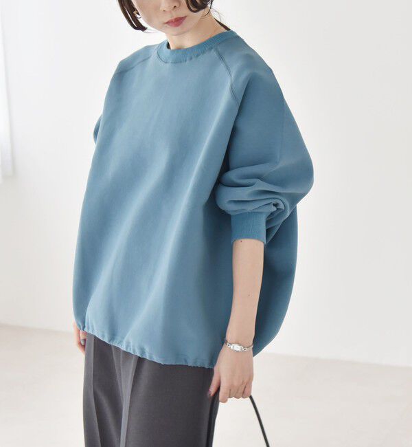 quaranciel「《一部追加予約》quaranciel:〈洗濯機可能〉ポンチ ドロスト ルーズ プルオーバー」|スウェット・ジャージ|