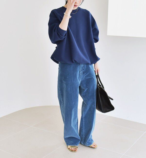 quaranciel「《一部追加予約》quaranciel:〈洗濯機可能〉ポンチ ドロスト ルーズ プルオーバー」|スウェット・ジャージ|