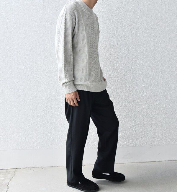 SHIPS any「SHIPS any:〈手洗い可能〉アラン / ガーター 編み リラックス クルーネック ニット◇」|ニット・セーター|