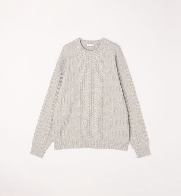 SHIPS any「SHIPS any:〈手洗い可能〉アラン / ガーター 編み リラックス クルーネック ニット◇」|ニット・セーター|