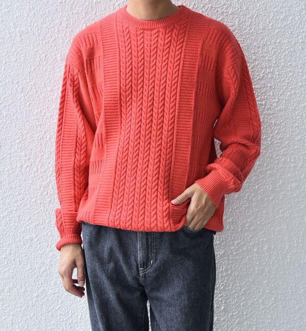 SHIPS any「SHIPS any:〈手洗い可能〉アラン / ガーター 編み リラックス クルーネック ニット◇」|ニット・セーター|