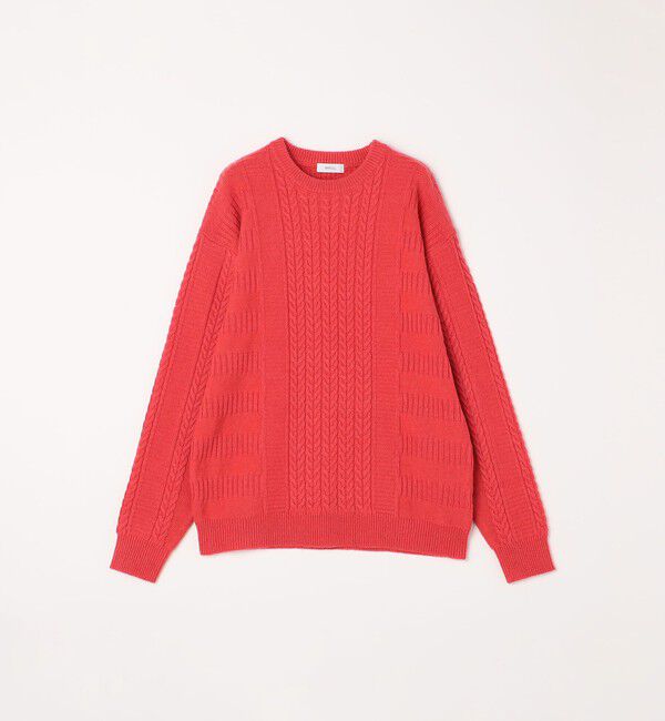 SHIPS any「SHIPS any:〈手洗い可能〉アラン / ガーター 編み リラックス クルーネック ニット◇」|ニット・セーター|