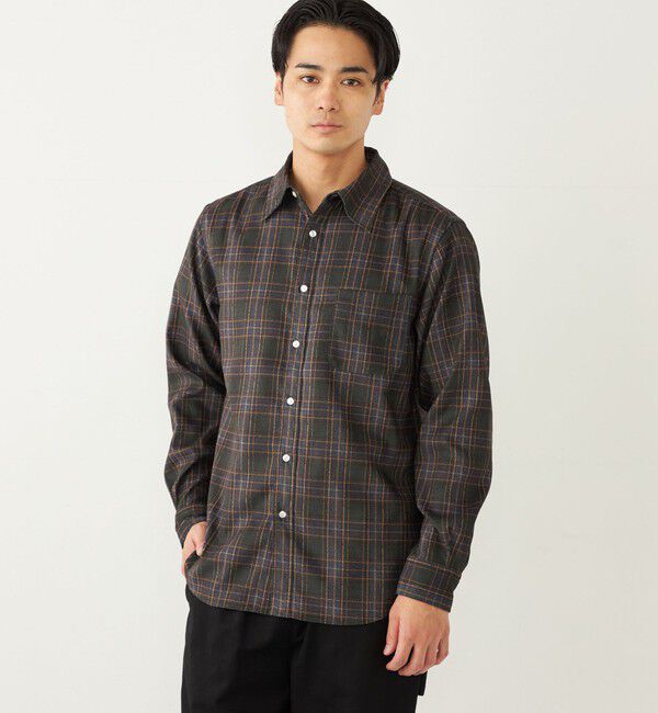 SHIPS Colors 「SHIPS Colors:〈洗濯機可能〉プリント ネル シャツ」|シャツ・ブラウス|