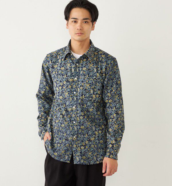 SHIPS Colors 「SHIPS Colors:〈洗濯機可能〉プリント ネル シャツ」|シャツ・ブラウス|