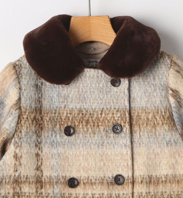 SHIPS KIDS「SHIPS KIDS:100～130cm / シャギー チェック コート」|その他|