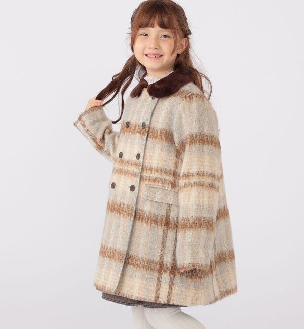 SHIPS KIDS「SHIPS KIDS:100～130cm / シャギー チェック コート」|その他|