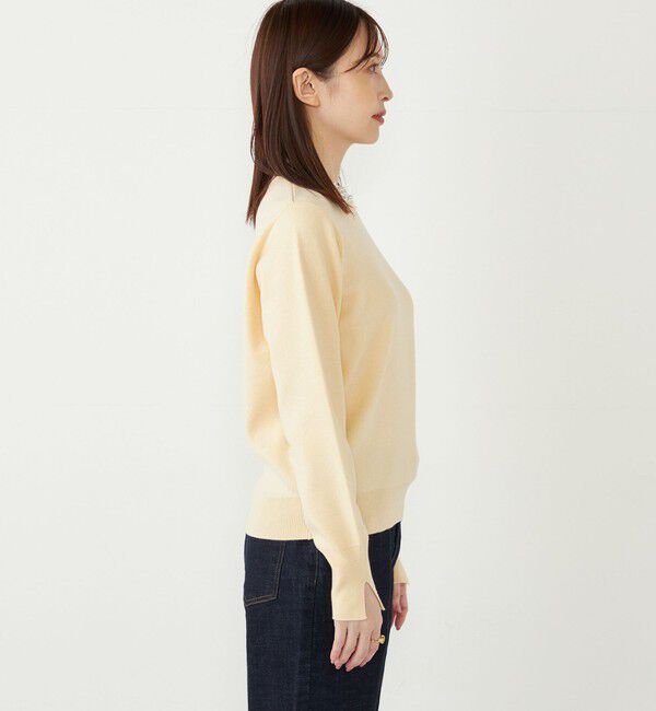 SHIPS Colors 「SHIPS Colors:〈手洗い可能〉ビジュー ネック ニット」|ニット・セーター|