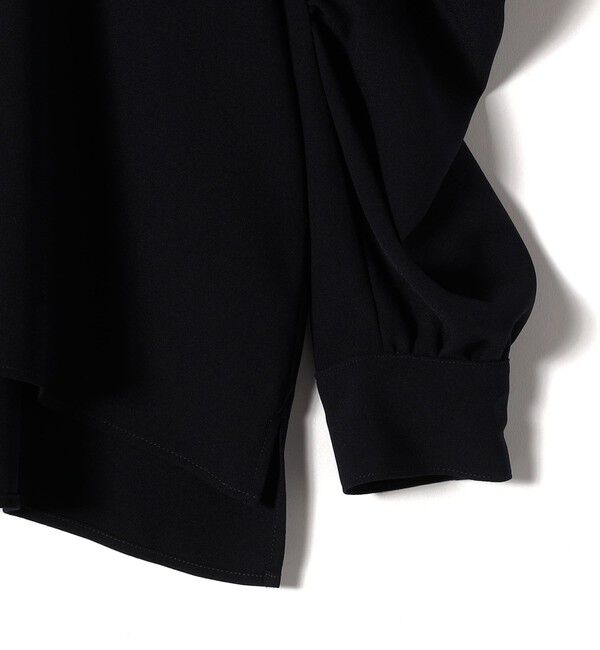 SHIPS for women「〈手洗い可能〉ストレッチ ジョーゼット 袖 ギャザー ブラウス」|シャツ・ブラウス|