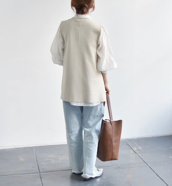 quaranciel「quaranciel:〈手洗い可能〉Vカラー ニット ジレ」|ベスト・ジレ|