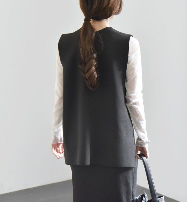quaranciel「quaranciel:〈手洗い可能〉Vカラー ニット ジレ」|ベスト・ジレ|