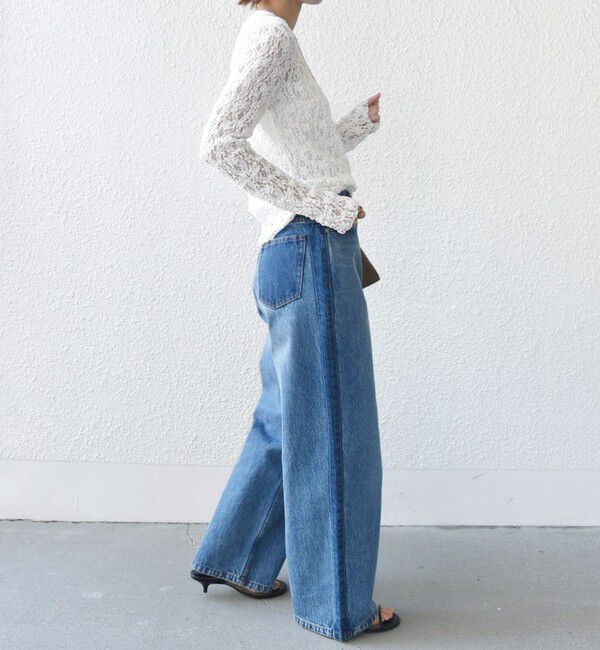 SHIPS for women「〈手洗い可能〉ラッセル レース クルーネック カットソー」|Tシャツ・カットソー|