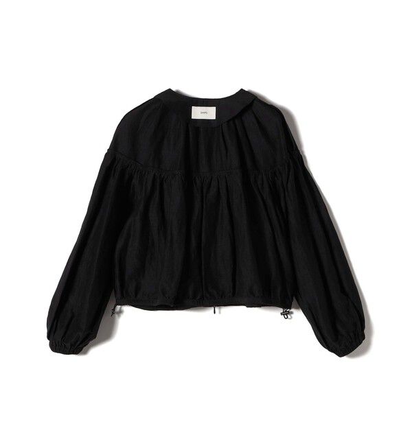 SHIPS for women「〈手洗い可能〉リネン混 シアー ギャザー ブルゾン」|ブルゾン・スタジャン|