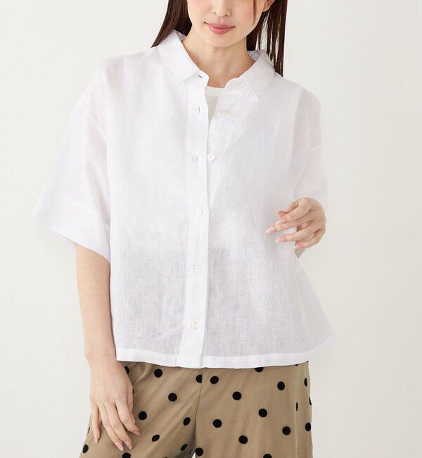 SHIPS Colors 「SHIPS Colors:〈洗濯機可能〉ユーロリネン (EURO Linen) ボクシー シャツ◇」|シャツ・ブラウス|
