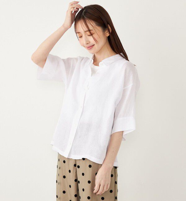SHIPS Colors 「SHIPS Colors:〈洗濯機可能〉ユーロリネン (EURO Linen) ボクシー シャツ◇」|シャツ・ブラウス|