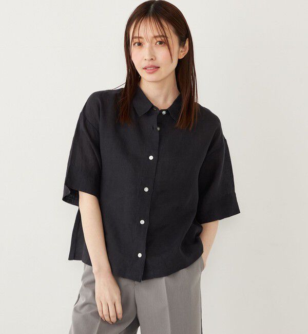 SHIPS Colors 「SHIPS Colors:〈洗濯機可能〉ユーロリネン (EURO Linen) ボクシー シャツ◇」|シャツ・ブラウス|